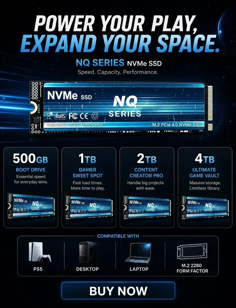 SSD NVMe série NQ 2TB/4TB NVMe - M.2 Nvme 4Tb Pcie 4.0 Ssd avis et prix