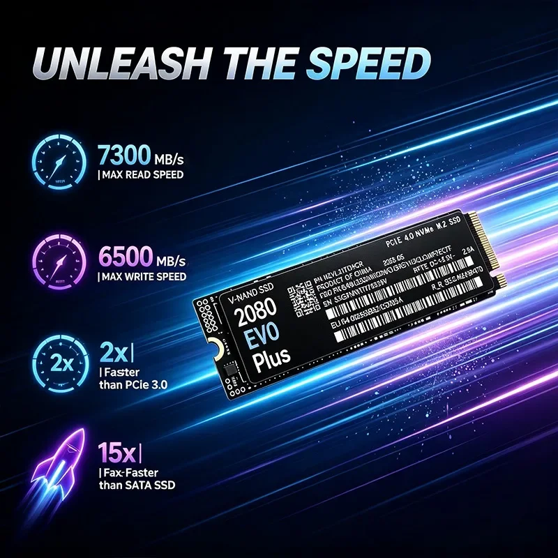 2080 EVO Plus M.2 NVMe 2280 PC - M.2 Nvme 4Tb Pcie 4.0 Ssd avis et prix